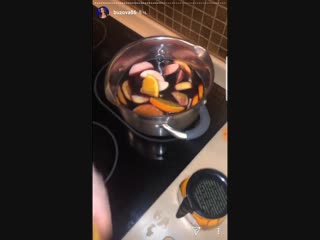 olga buzova prepares mulled wine for christmas night milf