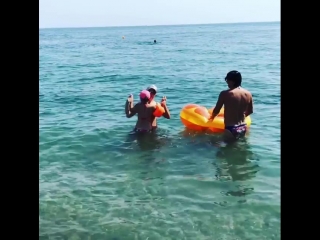 katya lel with her husband and daughter in the crimea alushta